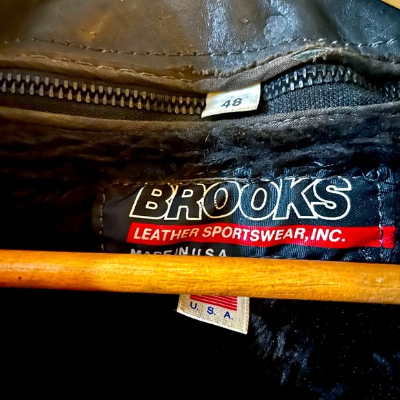 BROOKS LEATHER SPORTSWEAR BIKER JACKET - Picture 6 of 6